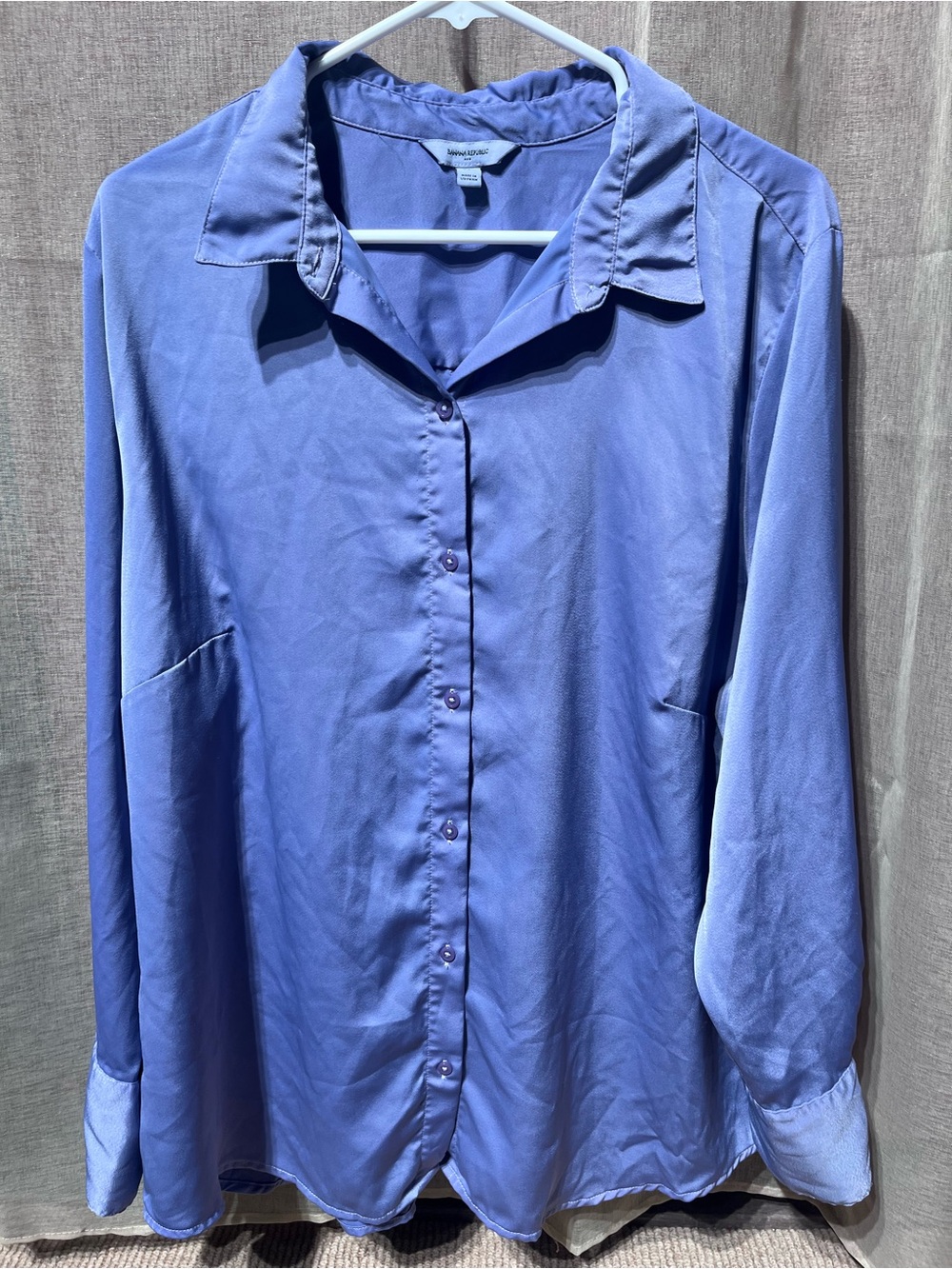 2 banana republic silky classic shirts - xxl - lavender and periwinkle - Picture 7 of 16